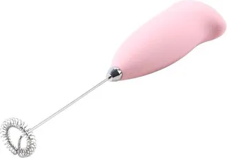 OEM Espumador De Leche El&eacute;ctrico, Batidor, Espuma De Leche En Segundos, Carcasa Suave Al Tacto Con Raqueta Espumadora De Acero Inoxidable (rosa)