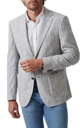 34 Heritage Matteo Check & Stripe Sport Coat in Grey Melange at Nordstrom, Size 48