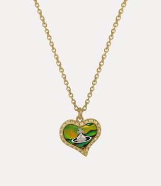 Vivienne Westwood Petra Pendant Necklace -Gold-platinum-peridot-mop-jonquil-crystal -Gold-platinum-peridot-mop-jonquil-crystal Women