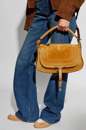 Chlo&eacute; Shoulder Bag Marcie Small, Womens, Brown