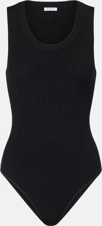 Alaia Ala&iuml;a Ribbed-knit bodysuit