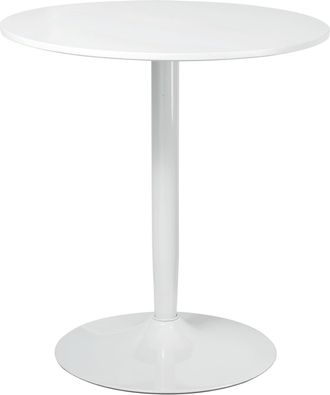 HOMCOM Round Dining Table with Steel Base - Non-slip Pad for Living Room | TJ Hughes