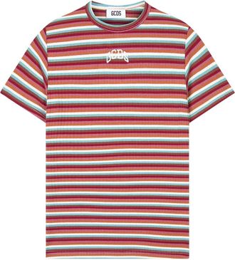 GCDS Ribbed T-shirt - Dames - T-shirts - Rood - 2XS - Tops