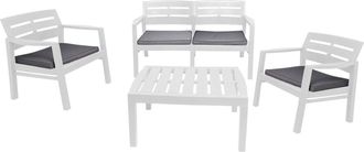 Progarden Set De Sala Exterior - Sala De Estar Al Aire Libre Blanco