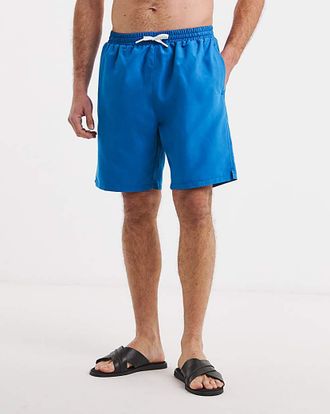 Jacamo Cobalt Blue Plain Swim Shorts Long