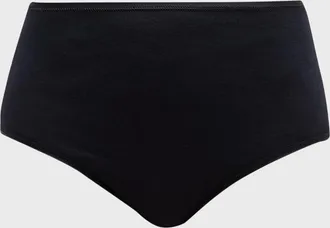 Hanro Cotton Seamless Satin-Trim Briefs