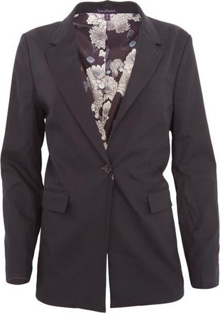 Lords of Harlech Jane Stretch Tencel Tailored Blazer in Black at Nordstrom, Size 10