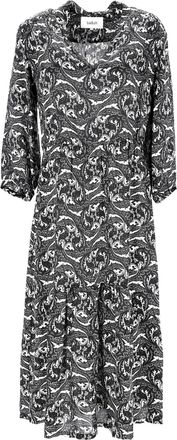 BA&SH Ba&Sh midi-jurk met paisleyprint in zwarte viscose