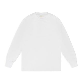 Aim&eacute; Leon Dore White Longsleeve Tonal Logo T-Shirt