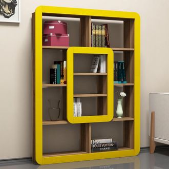 Dmora Estanter&iacute;a Caltrano, Biblioteca 8 Estantes, Instalaci&oacute;n Libre, Tono Nogal, 108x22x140h Cm Marr&oacute;n Nogal