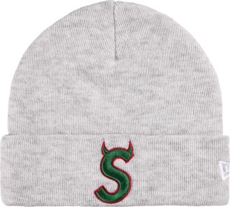 SUPREME x New Era SS26 Devil S Logo Beanie Ash Grey SUP-SS26-1018-GRY