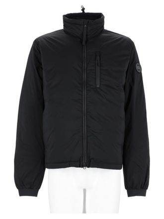 Canada Goose Black High-Collar Zipper Pocket Nylon Bomber Jacket