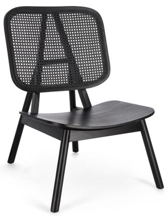 BIZZOTTO Design Sessel Yves aus massivem Teakholz - Schwarz