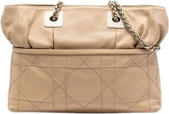 Dior Pre-owned Granville Tote - Dames - Vintage Schoudertas - Beige - ONE Size - Leer - Vintage
