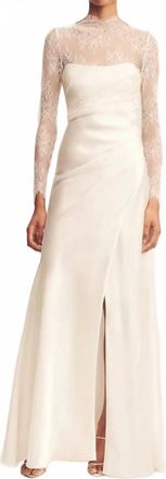 Shona Joy Lambent Lace Long Sleeve Bodysuit In Ivory