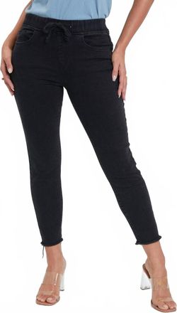 YMI High Rise Distressed Jogger In Black
