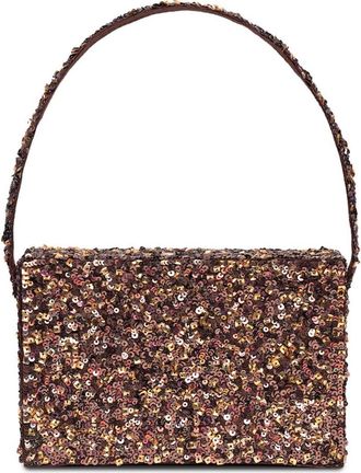 Simitri Sequin Box Clutch in Cocoa at Nordstrom