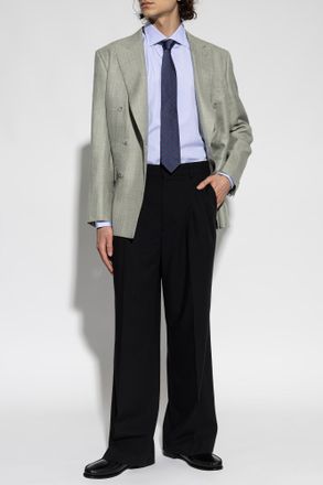 Brioni Cotton Shirt, Mens, Blue