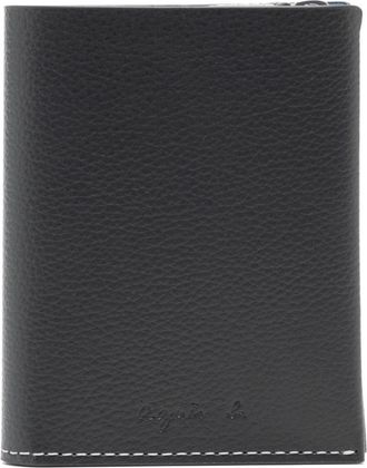 agnès b. logo debossed folded leather wallet - men - Leather - One Size - Blue