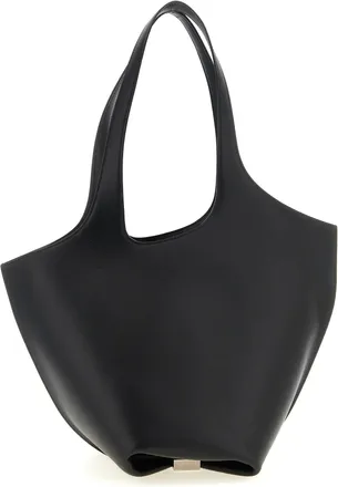 The Attico La Scoop Shoulder Bag - Black