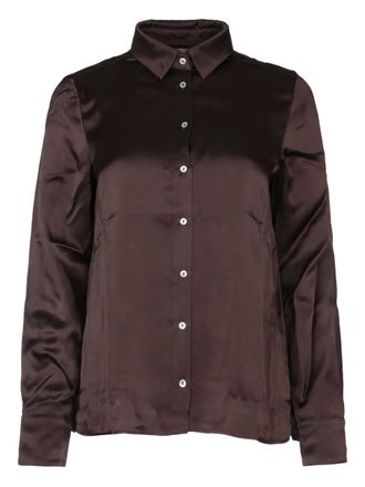 iBlues Satijnen blouse - Bruin