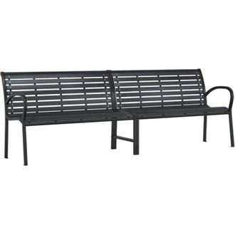 vidaXL Banco De Jard&iacute;n Doble De Acero Y Wpc 231 Cm Vidaxl