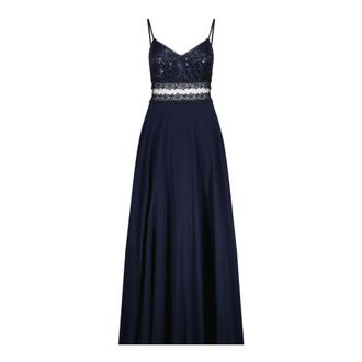 Vera Mont Kleedjes, Dames, Blauw, 2Xs, A-lijn Maxi Jurk