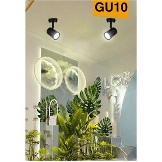 Trade Shop Trade Shop Traesio - Trade Shop - Porta Faretto Proiettore Orientabile Da Soffitto Parete A Cilindro Gu10 P28-gu10 - Negro