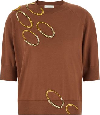 Dries Van Noten Merino Wool Womens Cardigan