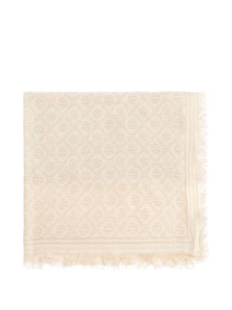 Tory Burch Bufanda de lana y seda con monograma de Tory Burch