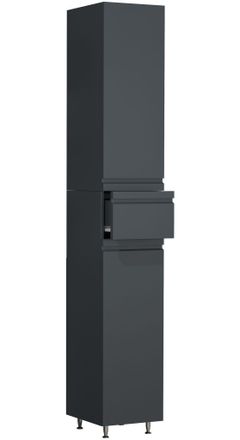 ebuy24 Ebuy24 - Gabinete De Ba&ntilde;o De Madera Vcm Muebles De Ba&ntilde;o Gabinete De Ba&ntilde;o Gabinete Alto Dimensiones Aprox. Al. 180 X An. 30 X P. 32 Cm - Silora (antrac