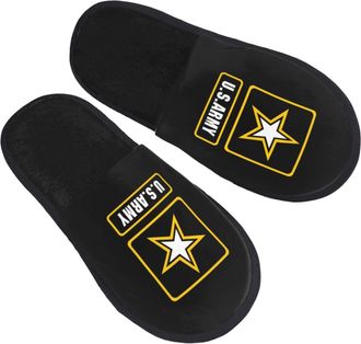 Generic Shoes Logo Of The United States Army Comfy Slippers Fluffy Sliders For Winter Home Trip M