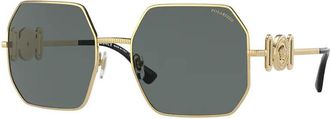 Versace Polar Dark Grey Geometric Ladies Sunglasses VE2248 100281 58