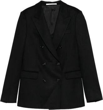 Tagliatore Double-Breasted Camel Wool Blazer Clothing