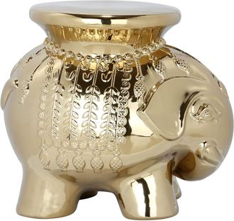 Safavieh Taburete de jardin en ceramica dorada