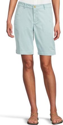 L.L.Bean Comfort Stretch Chino Bermudas Shorts 9 Womens Shorts Pale Turquoise : 12, Cotton/Spandex/Twill