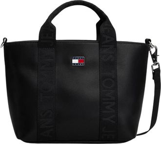 Tommy Hilfiger Shopping Bags, female, Black, ONE SIZE, Essential Repeat Logo Crossbody Tote Bag