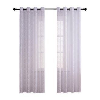 OEM Cortina Transparente - Tejido Jacquard - Para Sala De Estar Dormitorio Comedor - 1 Unidad