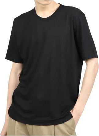 Lardini T-shirt - Heren - T-shirts - Zwart - S - Linnen - Tops