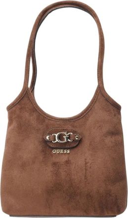 Guess Tassen, Dames, Bruin, ONE Size, Leer, Schoudertas