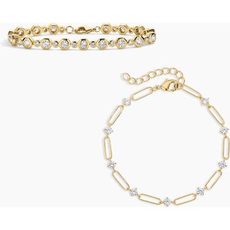Electric Picks Showgirl Bracelet Set of 2 in Gold at Nordstrom