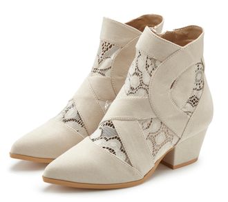 Lascana Stiefelette LASCANA, Damen, Gr. 36, beige, Obermaterial: 100% Textilmaterial. Decksohle: 100% Lederimitat. Laufsohle: 100% Synthetik, leicht transpare