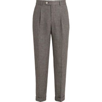Brunello Cucinelli Houndstooth trousers in Hazelnut at Nordstrom, Size 46 It