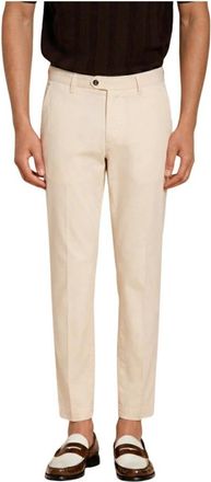 Mason's Torino 1 Pinces Flex - Heren - Chinos - Roze - L - Katoen - Broeken