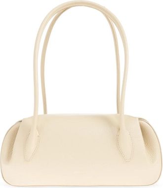 Yuzefi Oyster Schoudertas - Dames - Schoudertassen - Beige - ONE Size - Leer - Tassen