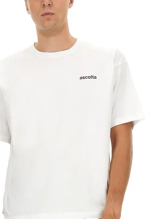 Aspesi Logo-Print Cotton T-Shirt - White