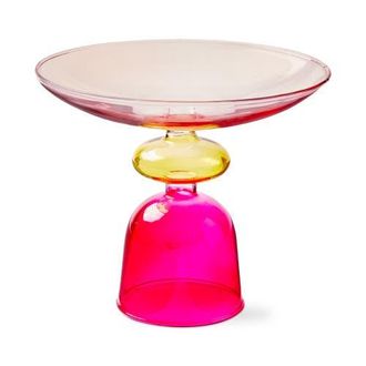 Tag Mira Pink Borosilicate Glass Pedestal Decorative Dish 6x6x1.97 in at Nordstrom