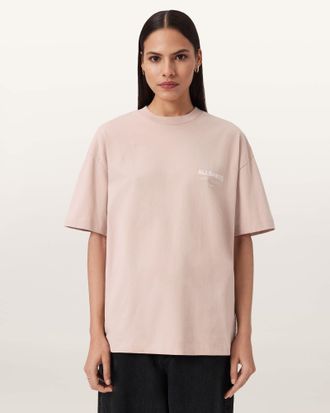 AllSaints Cotton Underground Etta Oversized T-Shirt, Size: XS