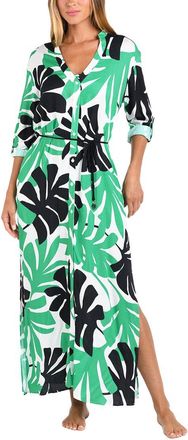Sunshine 79 Monstera Maxi Dress W Pockets