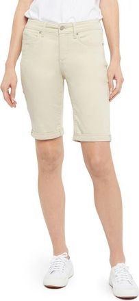 NYDJ Briella Roll Cuff Denim Bermuda Shorts in Feather at Nordstrom, Size 8P